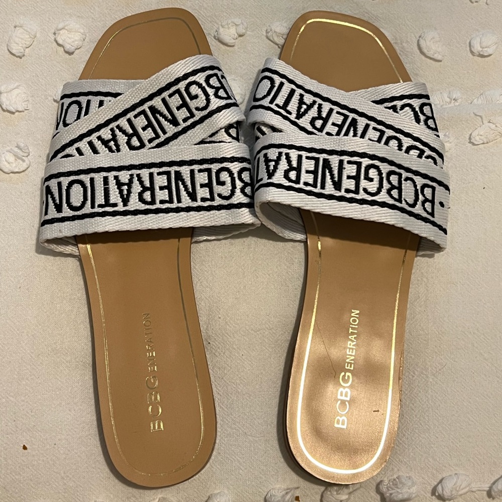 BCBG Slide Sandals